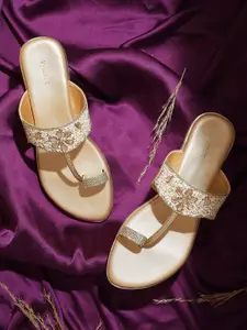 V-WALK Women Embellished One Toe Flats