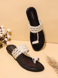 V-WALK Women Embellished One Toe Flats