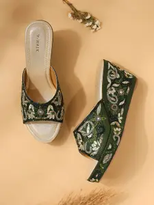 V-WALK Women Embellished Platform Sandals