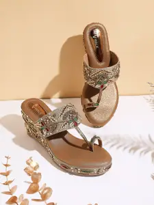 V-WALK Women Embellished Party Platform Sandals