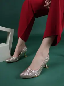 Lavie Women Textured Party Slim Heeled Pumps