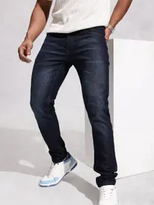 WROGN Men Slim Tapered Fit Light Fade Stretchable Jeans