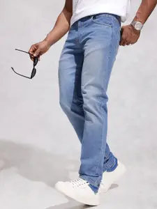 WROGN Men Slim Fit Mid-Rise Light Fade Stretchable Jeans