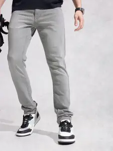 WROGN Men Slim Fit Mid-Rise Light Fade Stretchable Jeans