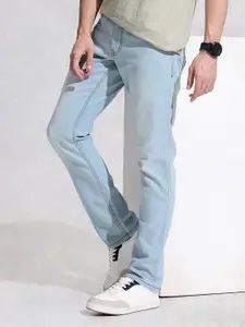 WROGN Men Straight Fit Light Fade Stretchable Jeans