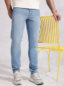 WROGN Men Straight Fit Light Fade Stretchable Jeans