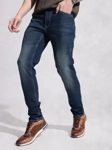 WROGN Men Slim Tapered Fit Mid-Rise Light Fade Stretchable Jeans