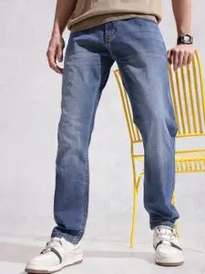 WROGN Men Relaxed Fit Mid-Rise Light Fade Stretchable Jeans