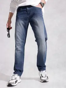 WROGN Men Relaxed Fit Mid-Rise Heavy Fade Stretchable Jeans