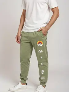glitchez Men Conversational Print Relaxed Fit Joggers