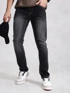 WROGN Men Slim Fit Heavy Fade Stretchable Jeans