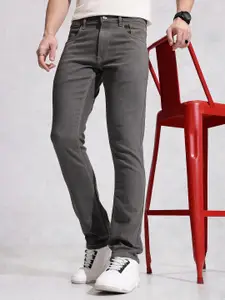 WROGN Men Straight Fit Mid-Rise Stretchable Jeans