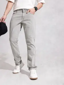 WROGN Men Straight Fit Light Fade Stretchable Jeans