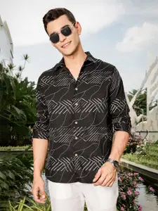 Thomas Scott Men Smart Slim Fit Opaque Printed Casual Shirt