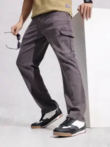 WROGN Men Relaxed Fit Stretchable Cargo Jeans