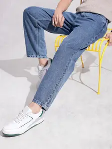 WROGN Men Loose Fit Mid-Rise Heavy Fade Pure Cotton Jeans