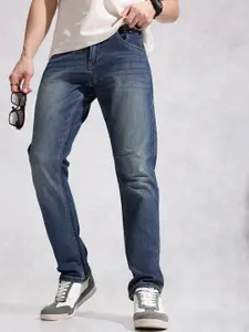 WROGN Men Relaxed Fit Mid-Rise Light Fade Stretchable Jeans