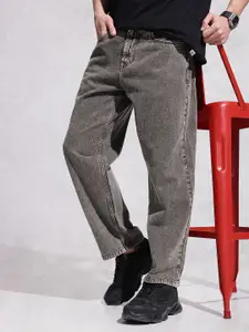 WROGN Men Loose Fit Mid-Rise Heavy Fade Pure Cotton Jeans