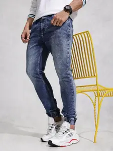 WROGN Men Mid-Rise Heavy Fade Stretchable Jogger