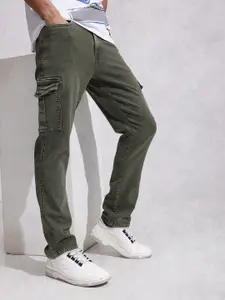 WROGN Men Relaxed Fit Stretchable Cargo Style Jeans