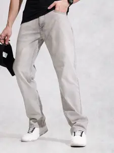 WROGN Men Anti Fit Mid-Rise Heavy Fade Stretchable Jeans