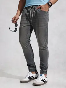 WROGN Men Jogger Mid-Rise Light Fade Stretchable Jeans