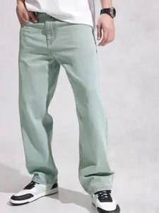 WROGN Men Pure Cotton Loose Fit Light Fade Jeans