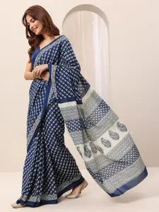 Libas Ethnic Motifs Printed Saree With Blouse