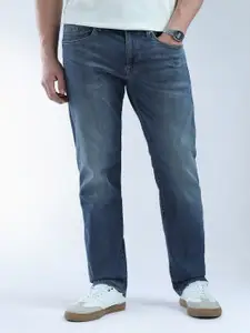 Flying Machine Men Classic Mid-Rise Clean Look Light Fade Straight Fit Stretchable Jeans