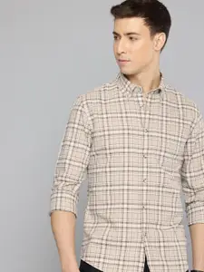 Flying Machine Pure Cotton Slim Fit Tartan Checks Casual Shirt