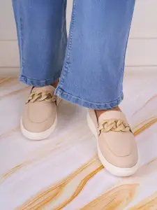 ID Women Printed Leather Loafers