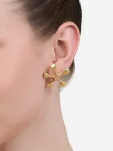 Zaveri Pearls Gold-Plated Statement Contemporary Studs