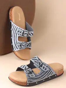 Anouk Women Embellished Ethnic Open Toe Flats