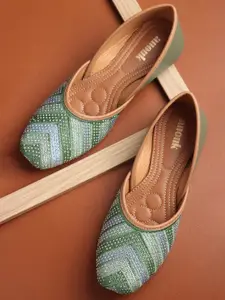 Anouk Women Embellished Ethnic Mojaris Flats