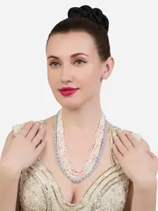 Zaveri Pearls Gold-Plated Pearls Beaded Layered Necklace