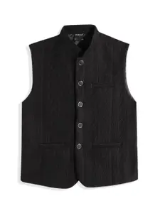 CHARCHIT Boys Textured Brocade Pure Cotton Nehru Jacket