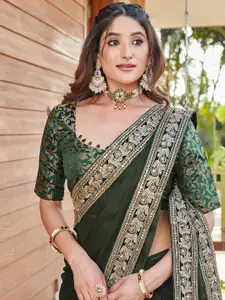 Satrani Beads and Stones Saree