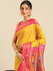 Varkala Silk Sarees Floral Woven Design Zari Paithani Saree