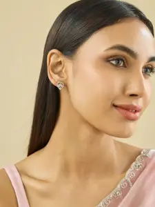 Kushal's Fashion Jewellery Rose Gold-Plated Cubic Zirconia Embellished Bridal Finger Ring