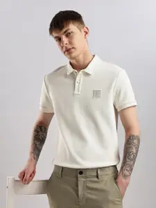 Calvin Klein Jeans Men Brand Logo Printed Polo Collar T-shirt