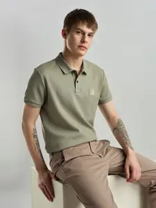 Calvin Klein Jeans Men Brand Logo Printed Polo Collar T-shirt