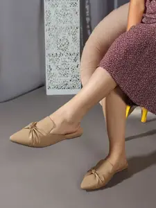 ICONICS Women Mules with Bows Flats