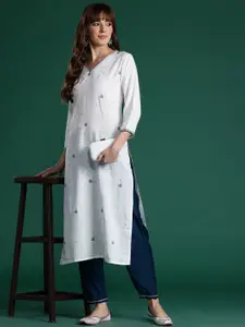 Indo Era Ethnic Motifs Embroidered Sequinned Kurta