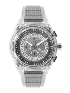 Armani Exchange Men Textured Straps Analogue Chronograph Watch AX4167I