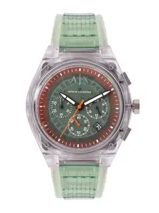 Armani Exchange Men Textured Straps Analogue Chronograph Watch AX4165I