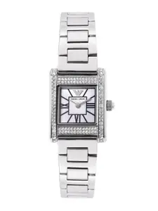 Emporio Armani Women Embellished Dial Bracelet Style Straps Analogue Watch AR11662I