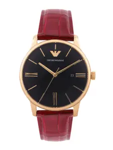 Emporio Armani Men Leather Analogue Watch AR11673I
