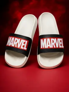 MARVEL STREET Men Embossed Cushioned Sliders