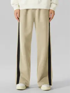 Maniac Men Striped Cotton Baggy Fit Track Pants