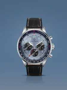 CARLINGTON Men Dial & Leather Straps Analogue Multi Function Watch Legacy 9988 Blue Black